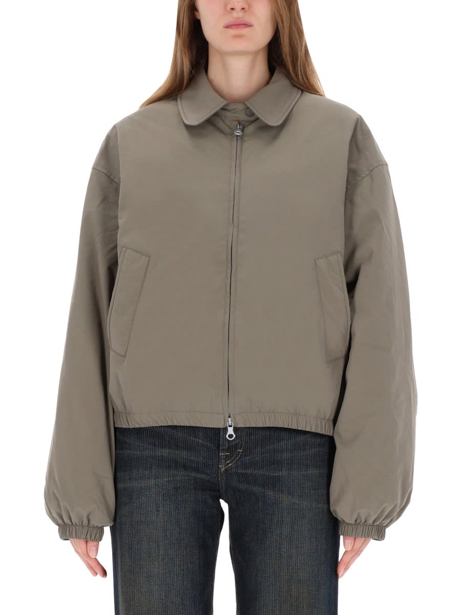 Our Legacy Cropped Avenue Puffa Jacket In Black