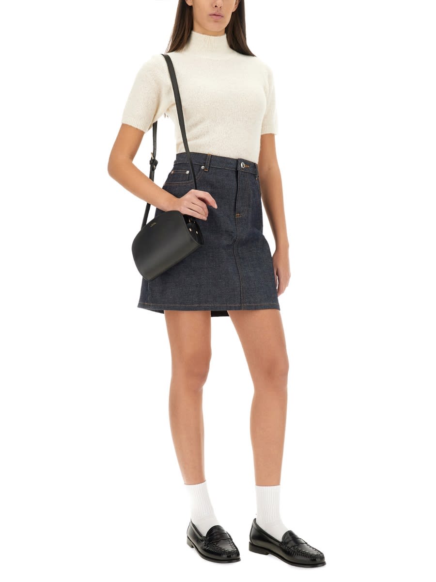 Apc Edie Short-sleeve Sweater In White