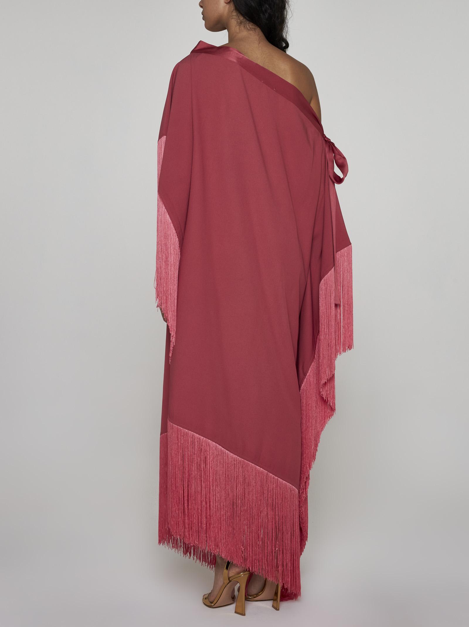 Shop Taller Marmo Aarons Viscose-blend Asymmetric Kaftan In Pink