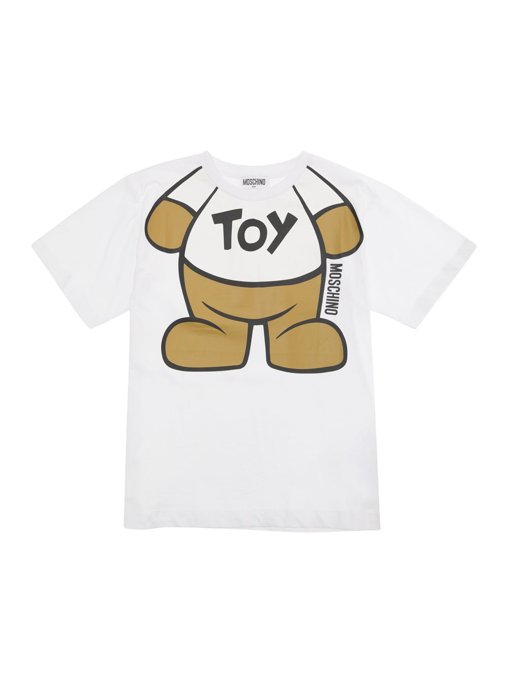 Shop Moschino White T-shirt With Teddy Bear Print In Cotton Boy