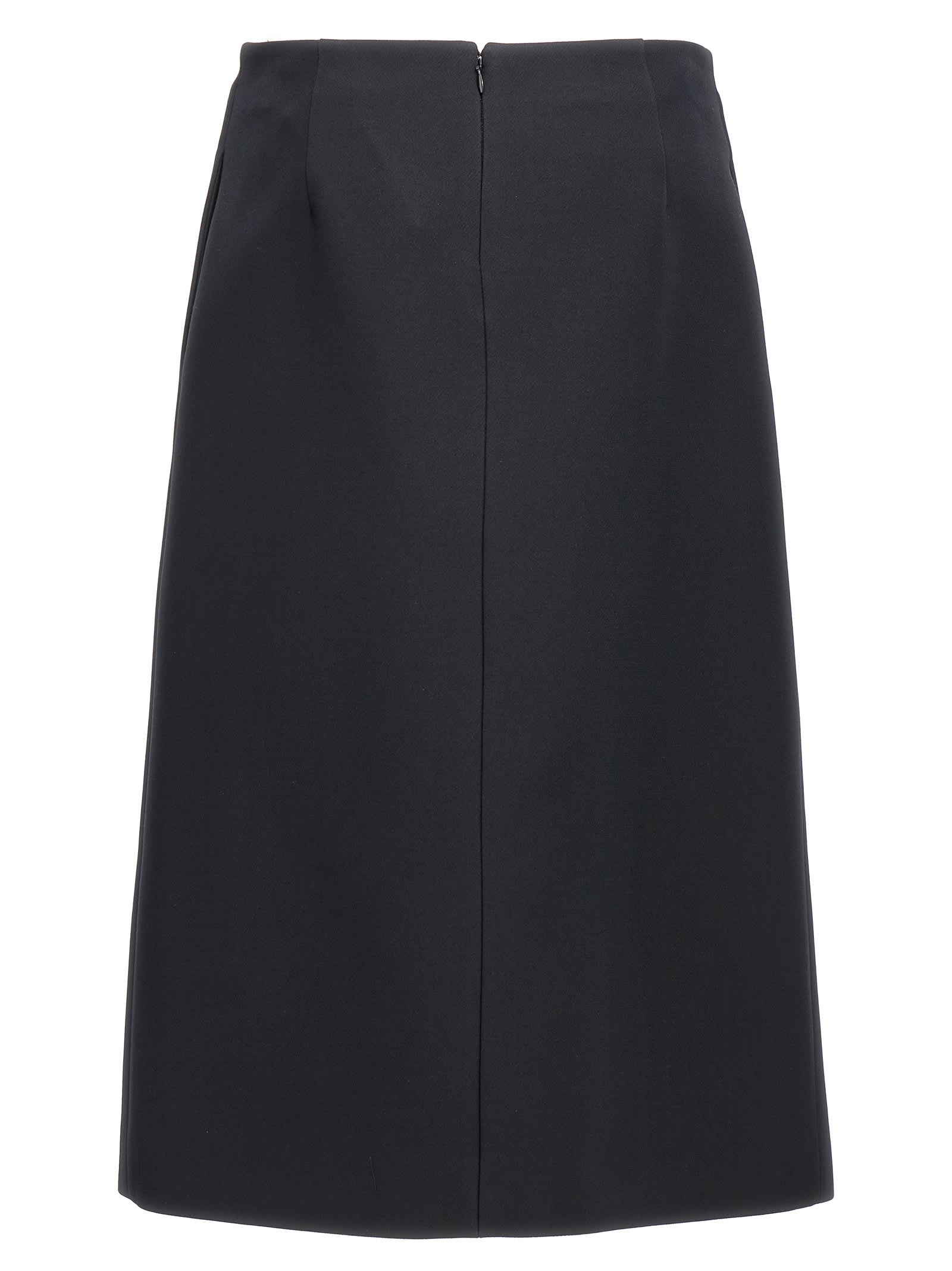 Shop Stella Mccartney Flared Midi Skirt In Black