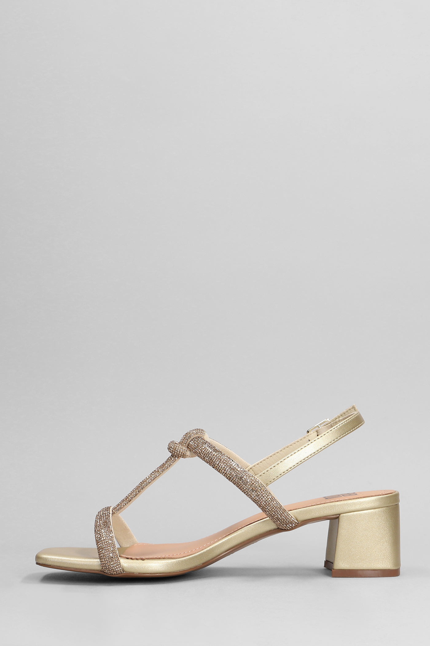 Shop Bibi Lou Elida Sandals In Gold Leather