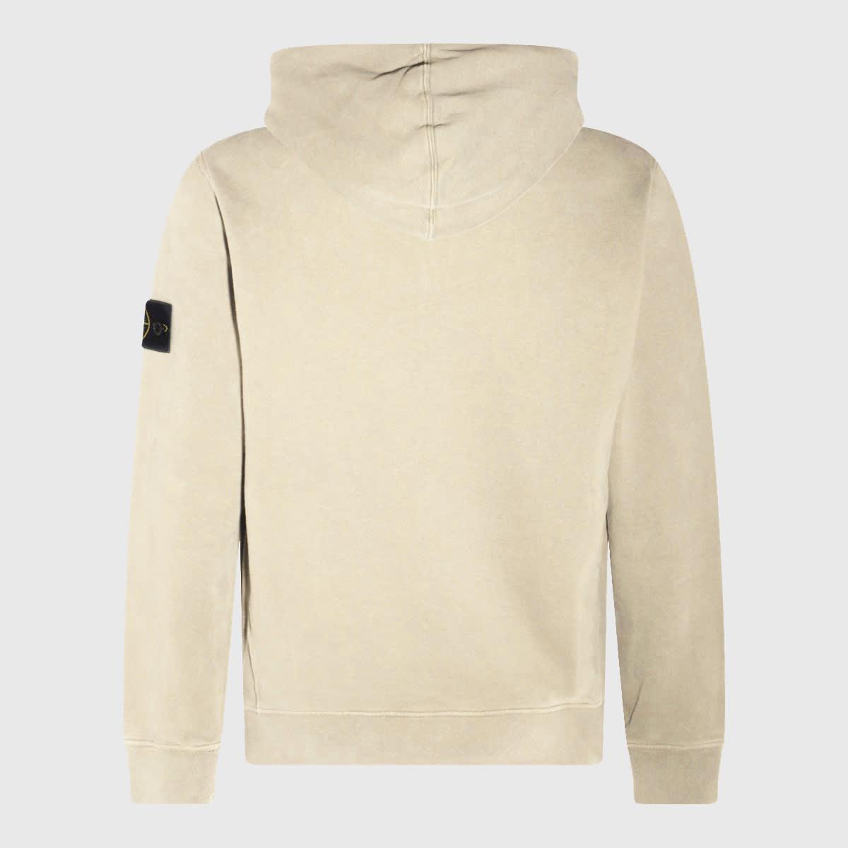 Shop Stone Island White Cotton Sweatshirt In Plaster