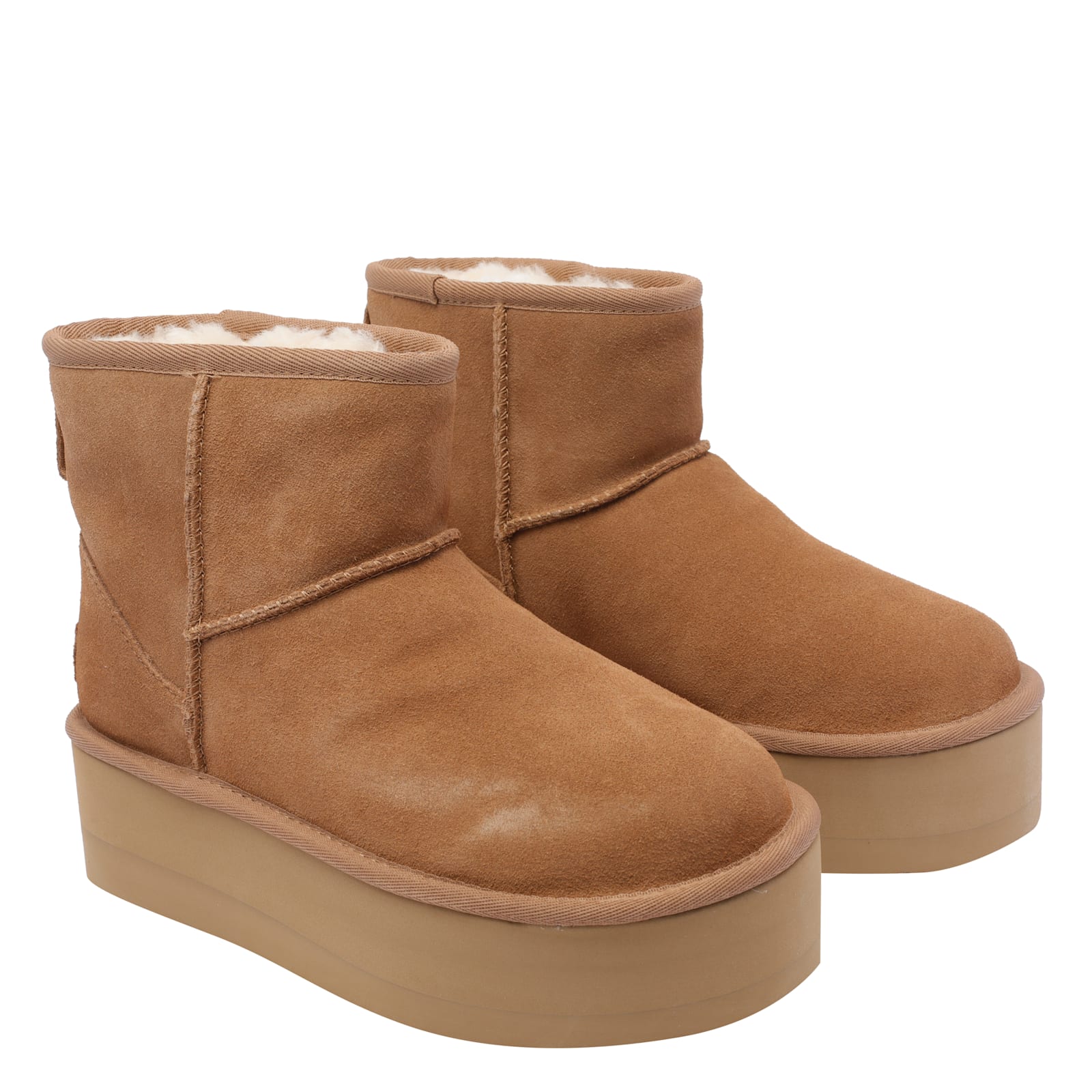 Ugg Classic Ultra Platform Booties In Brown