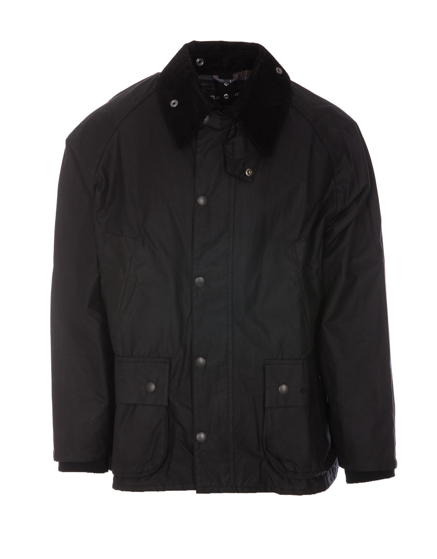 Barbour Black Waxed Cotton Classic Jacket In Black