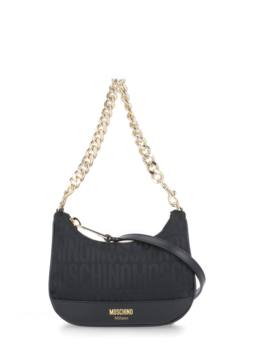 Black Fabric Shoulder Bag