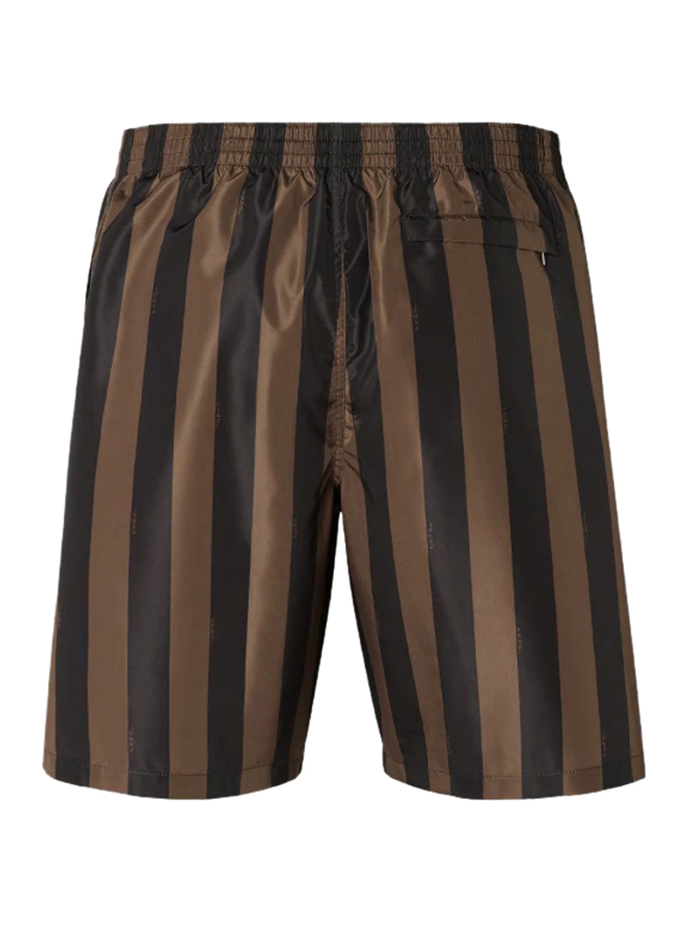 Fendi Printed Polyester Swimming Shorts In Brown