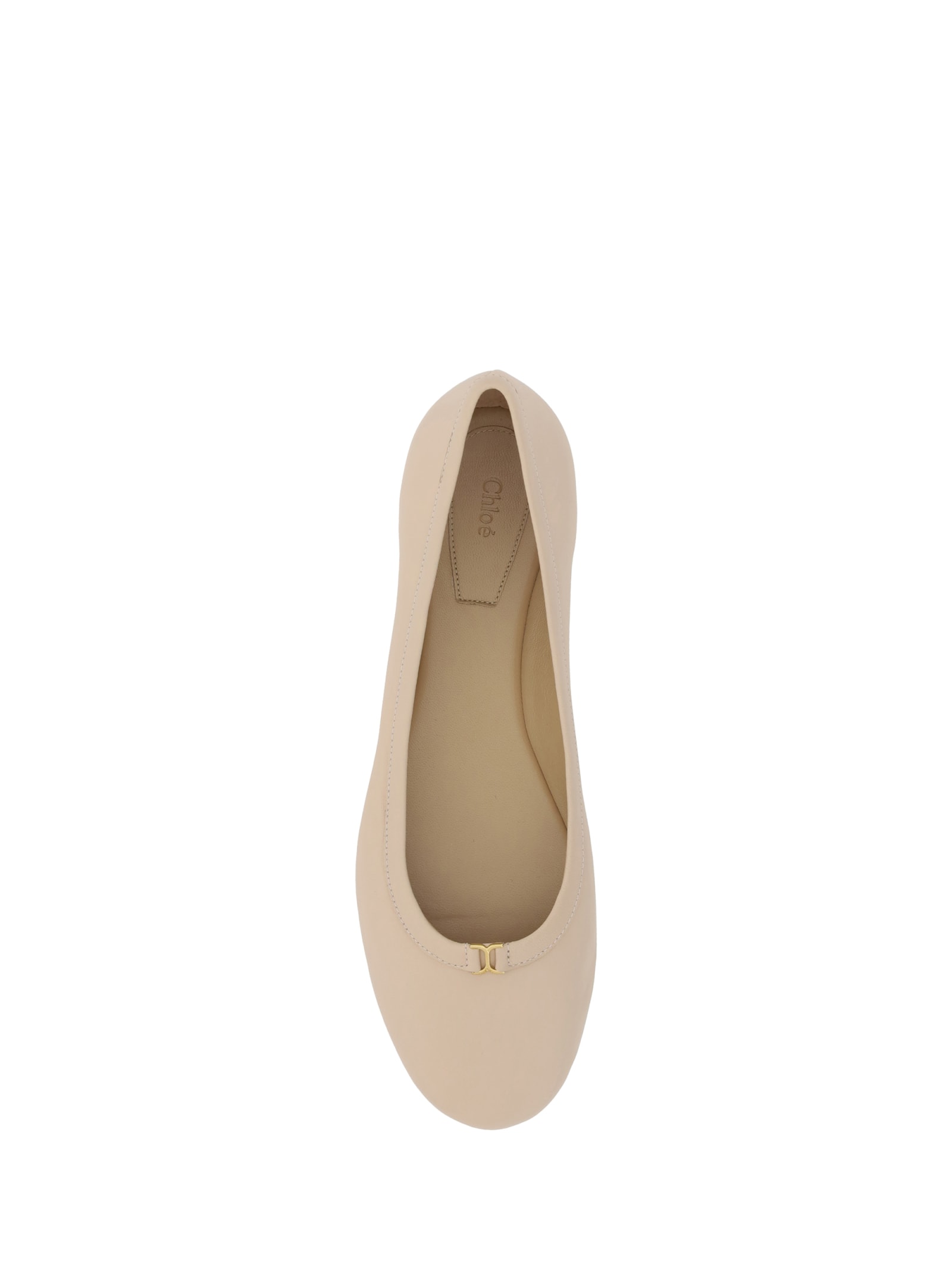 Shop Chloé Marcie Ballerinas In Delicate Nude