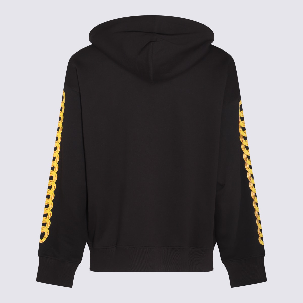 Shop Versace Jeans Couture Black, Yellow And White Cotton Sweatshirt