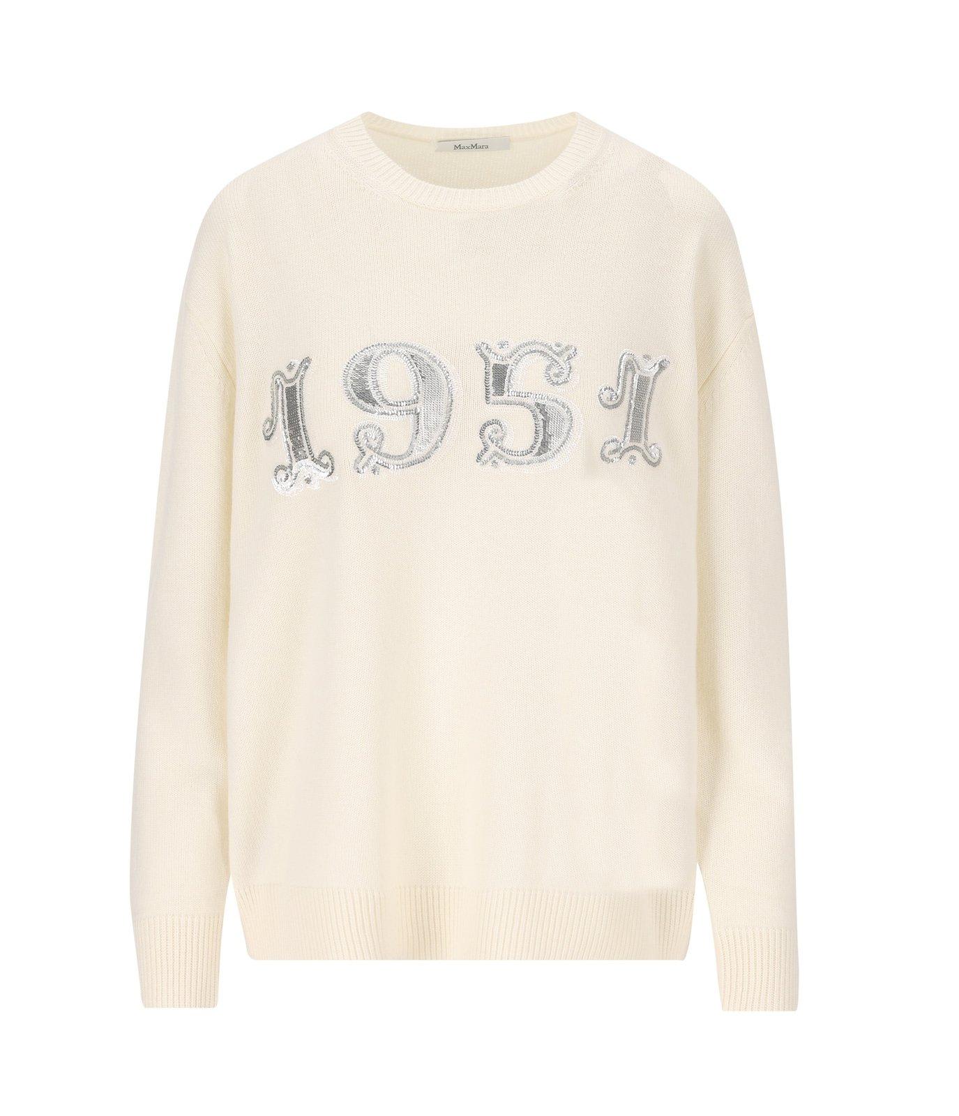 Shop Max Mara Crewneck Knitted Jumper