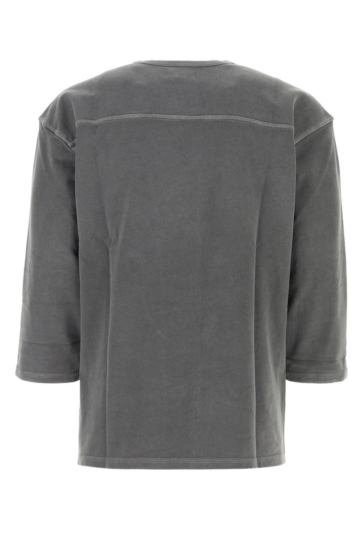 Shop Erl Dark Grey Cotton Sweatshirt In Black