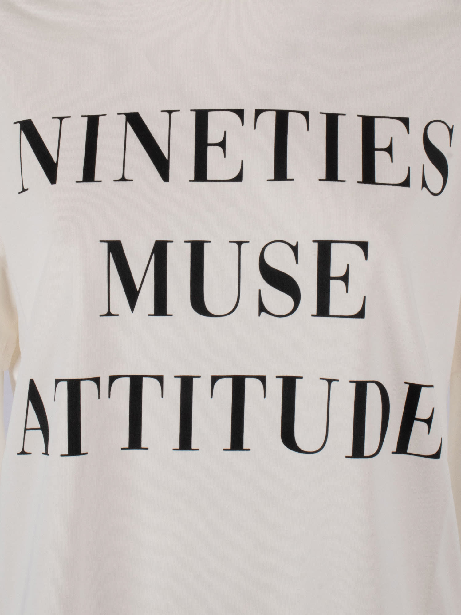 Elisabetta Franchi Slogan-print Cotton T-shirt In Neutral