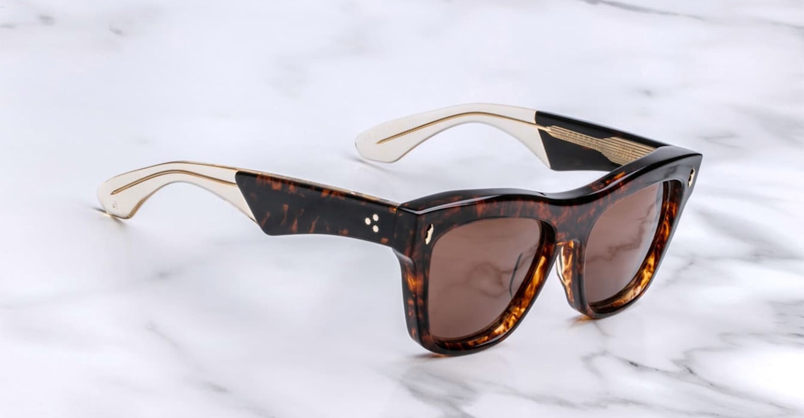 Shop Jacques Marie Mage Gordon - Argyle Sunglasses In Havana/gold