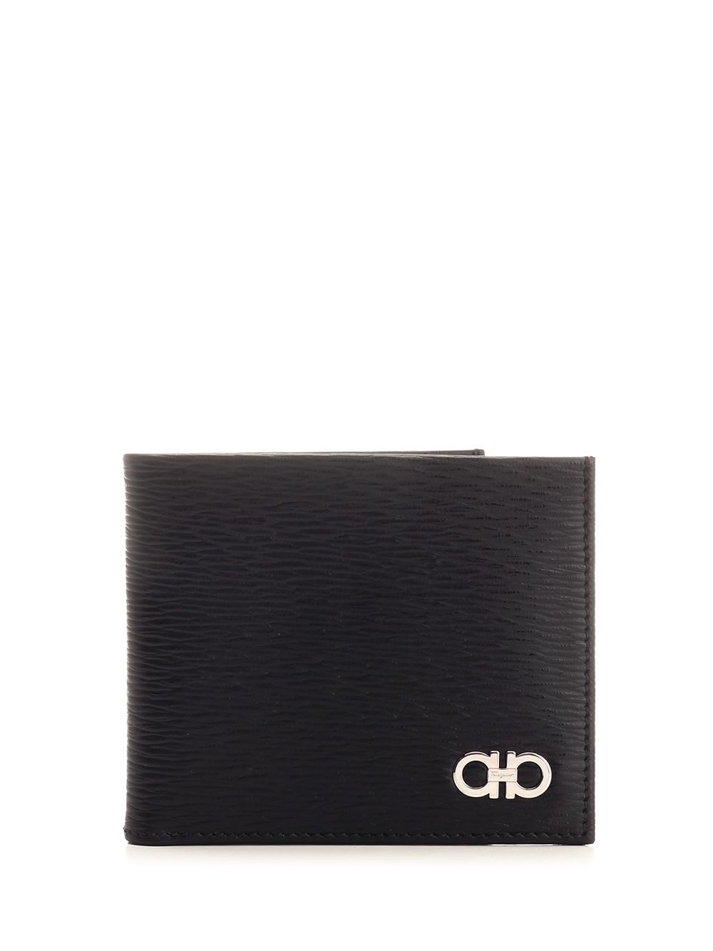 Shop Ferragamo Gancini Wallet In Black