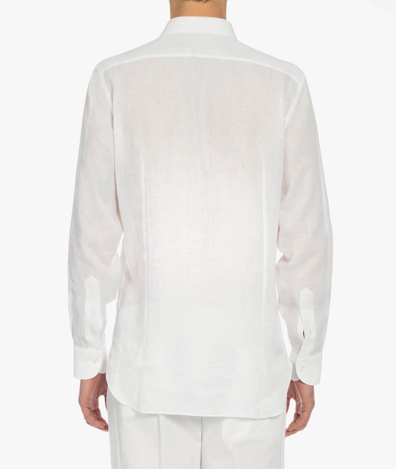 Shop Larusmiani Amalfi Shirt Shirt In White