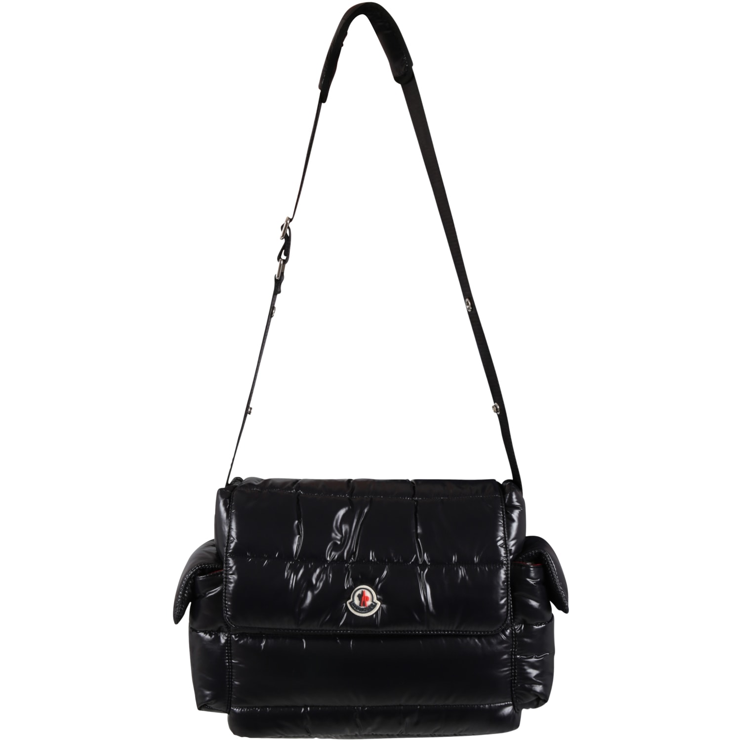 Moncler Black Changing-bag For Babykids With Patch Logo