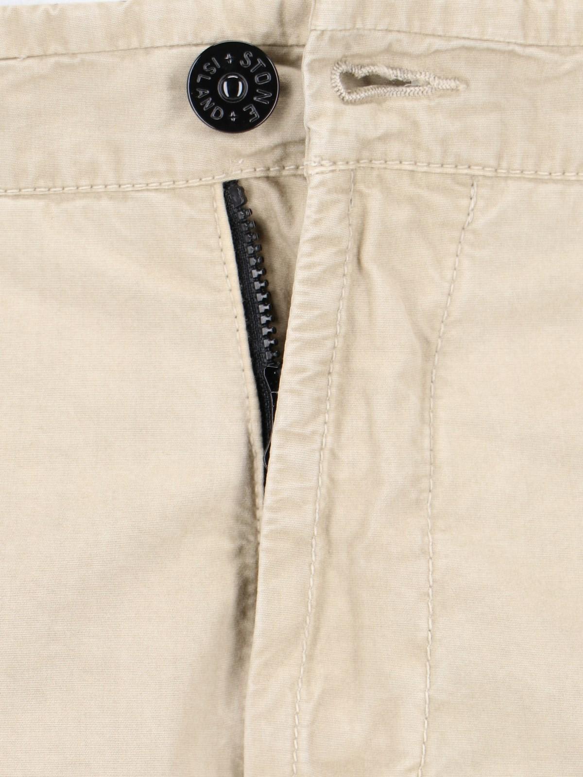 Shop Stone Island Cargo Slim Trousers In Sand