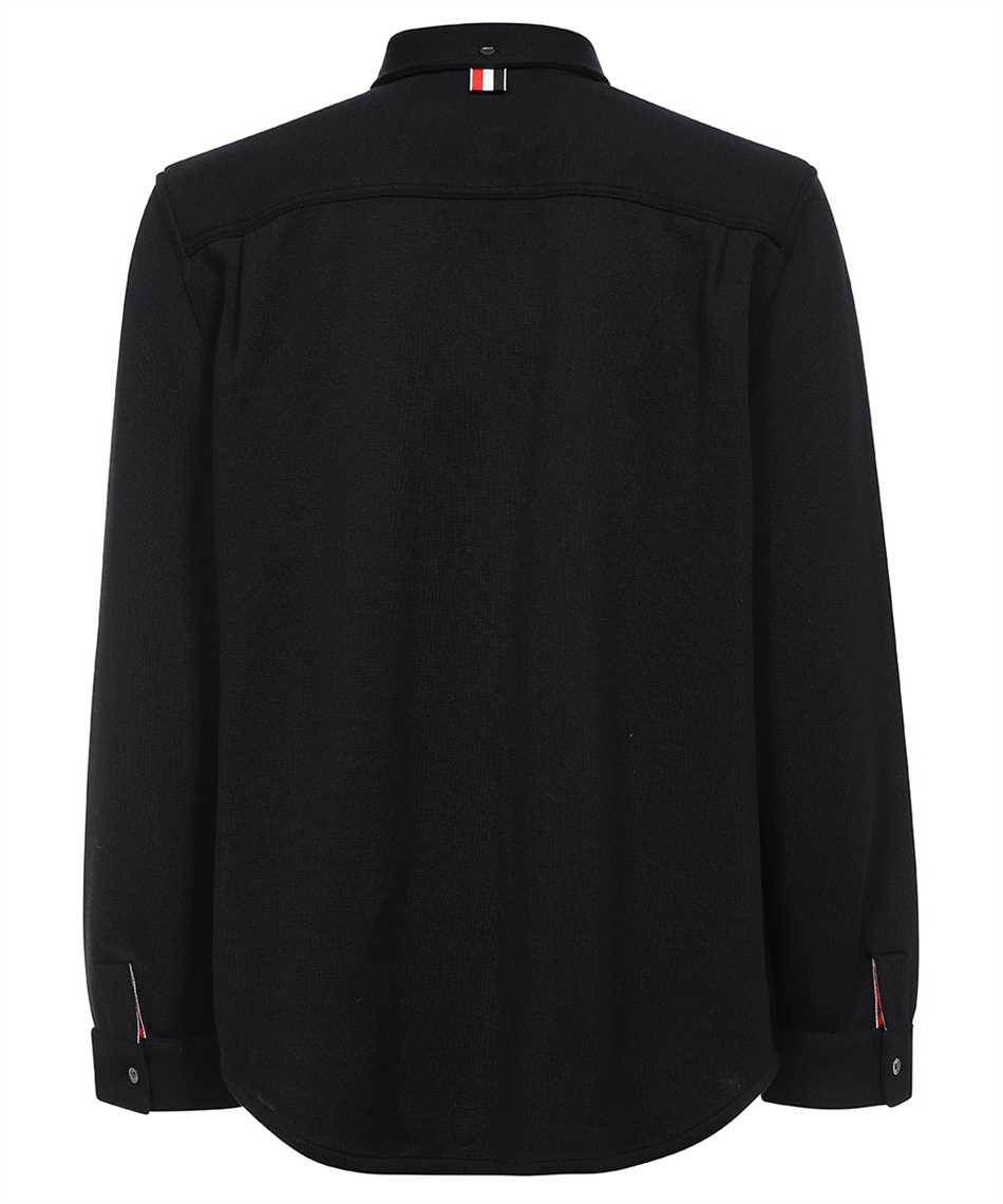 Shop Thom Browne Virgin Wool Shirt In Blue