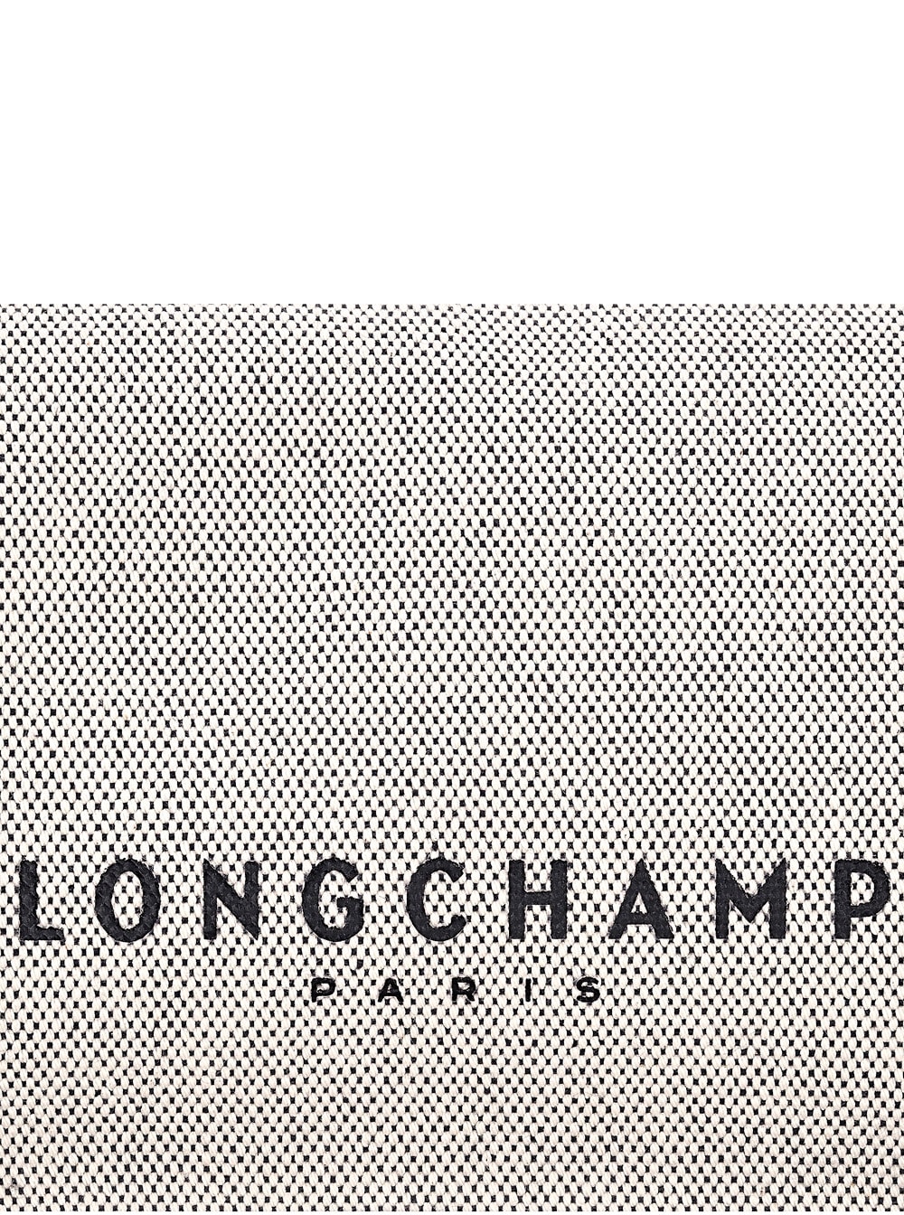 Longchamp Essential White Crossbody Bag With Logo Lettering On The Front And Adjustable And Removable Shoulder In Ecru