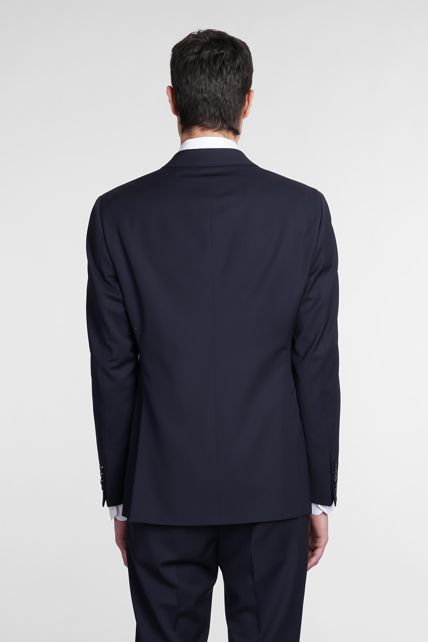 Shop Giorgio Armani In Blue Wool