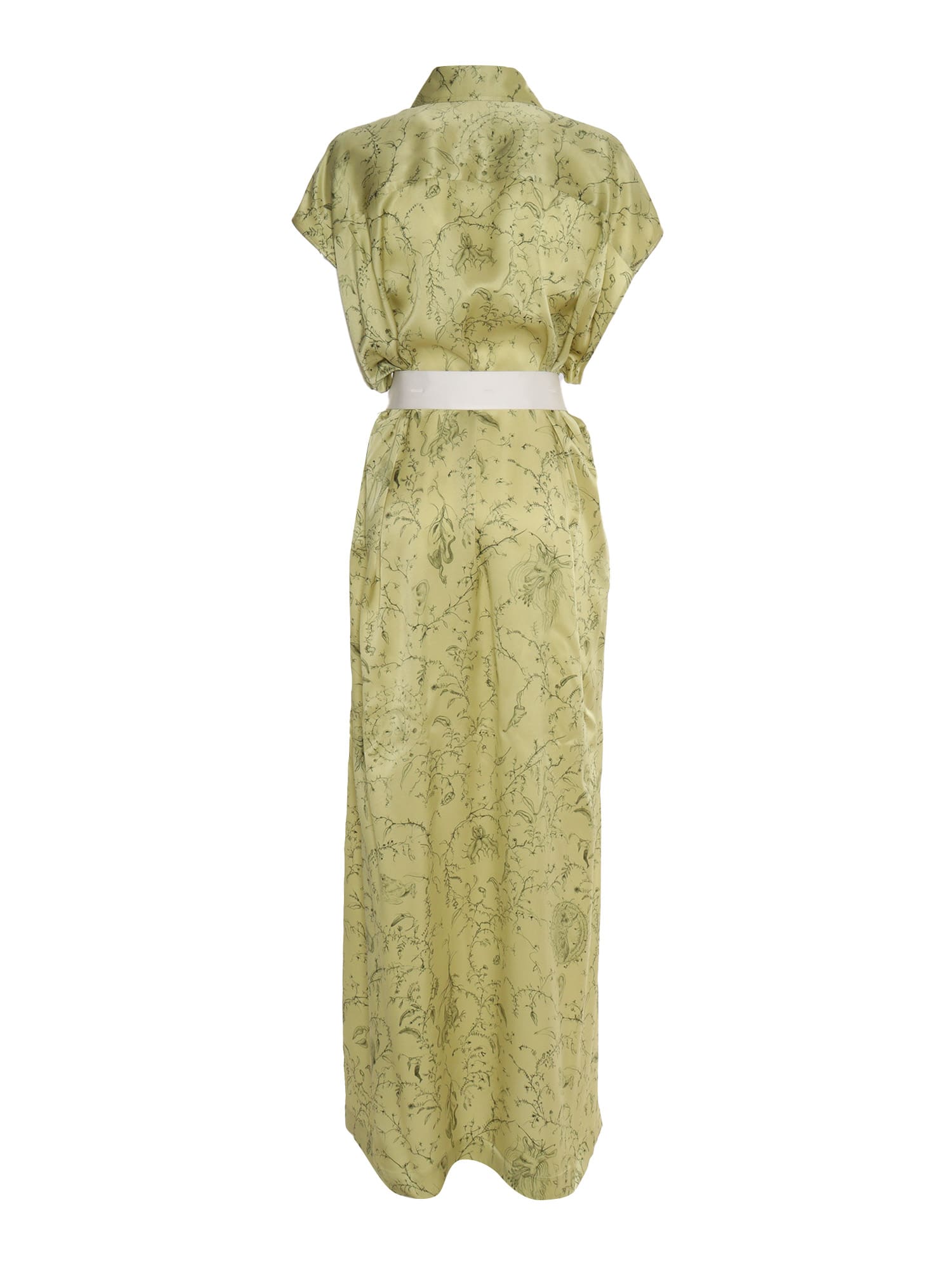 Shop Fabiana Filippi Long Green Dress