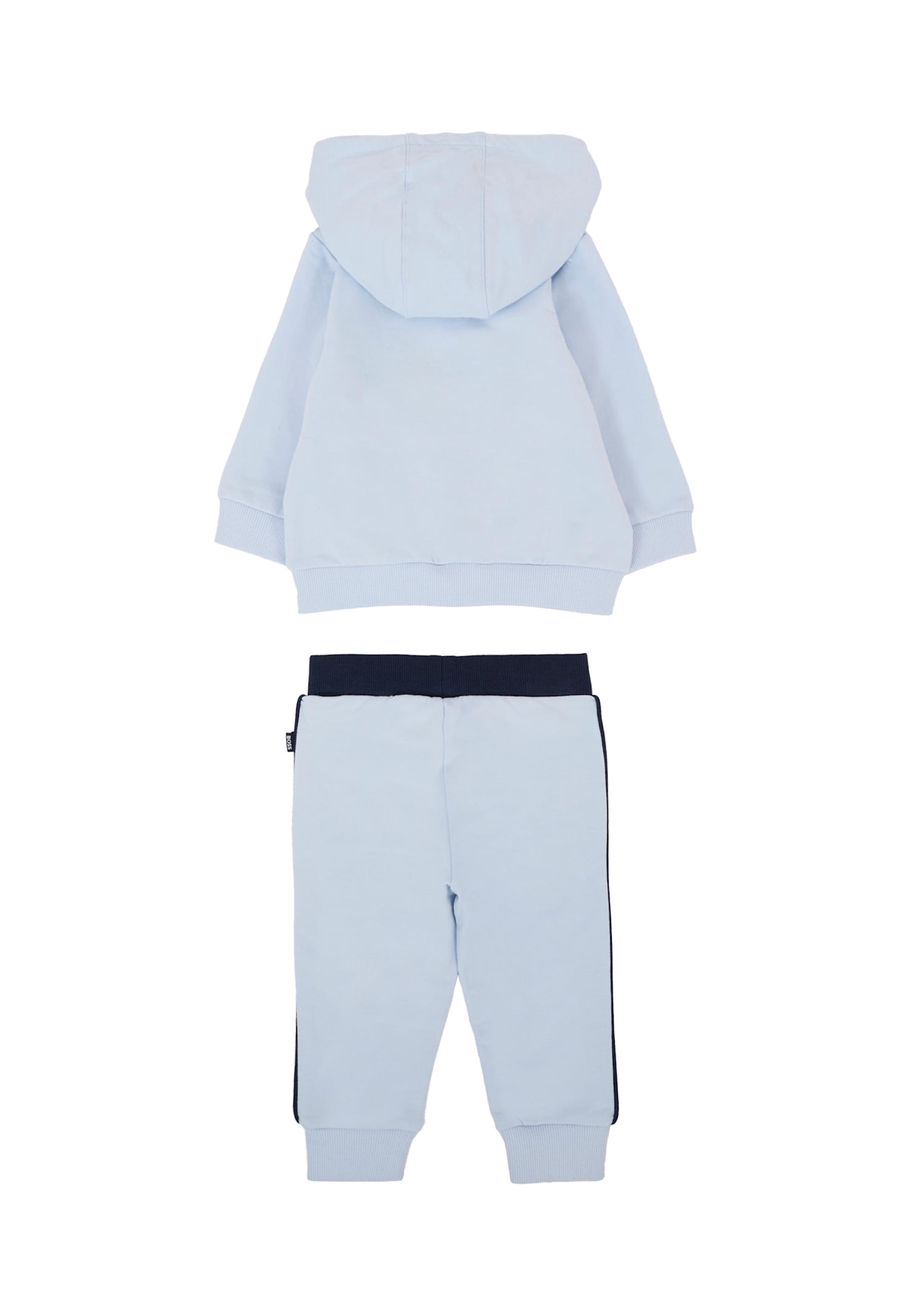 Hugo Boss Light Blue Set For Baby Boy With Logo In Blue