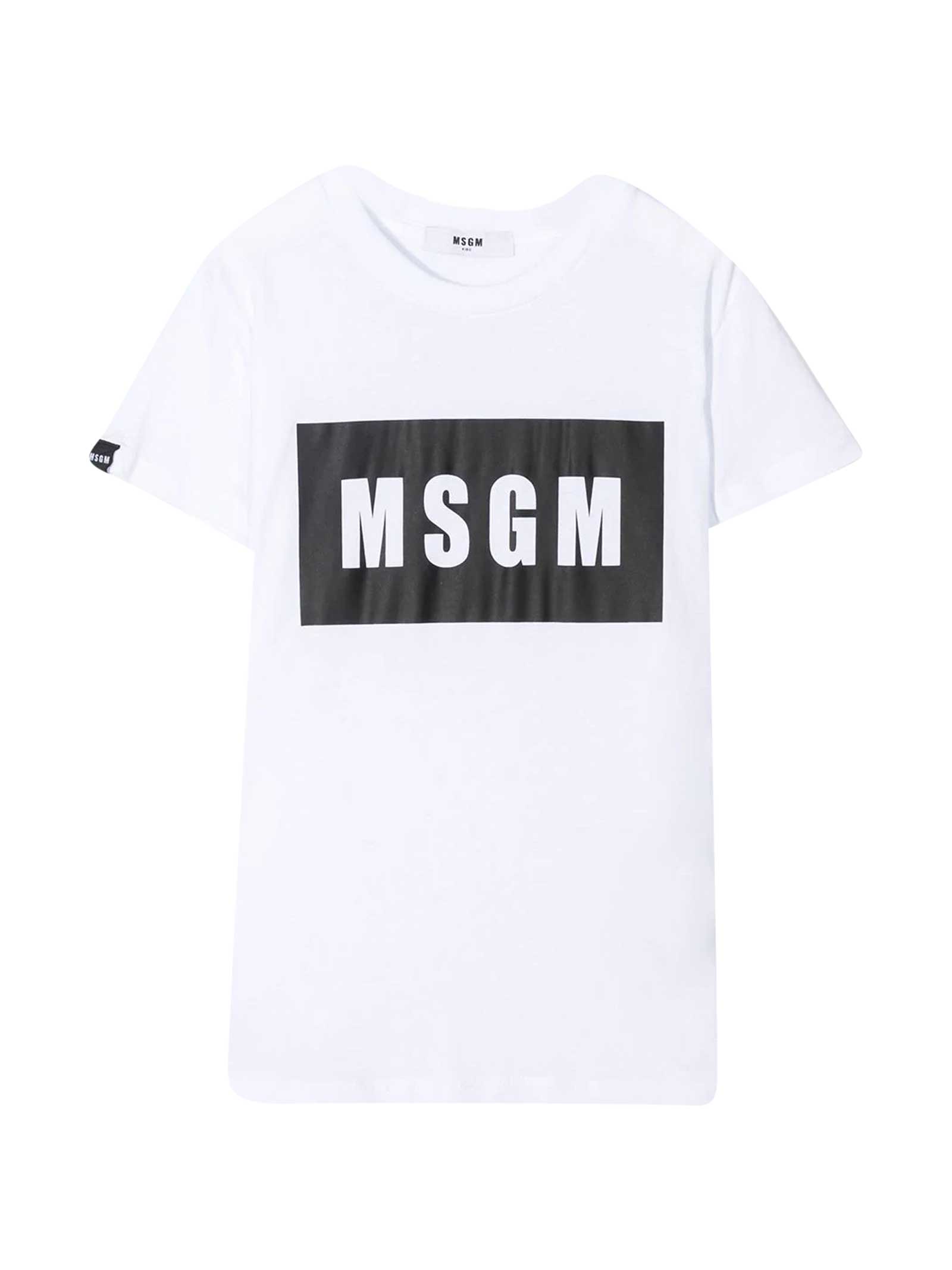 Msgm Cottons WHITE T-SHIRT