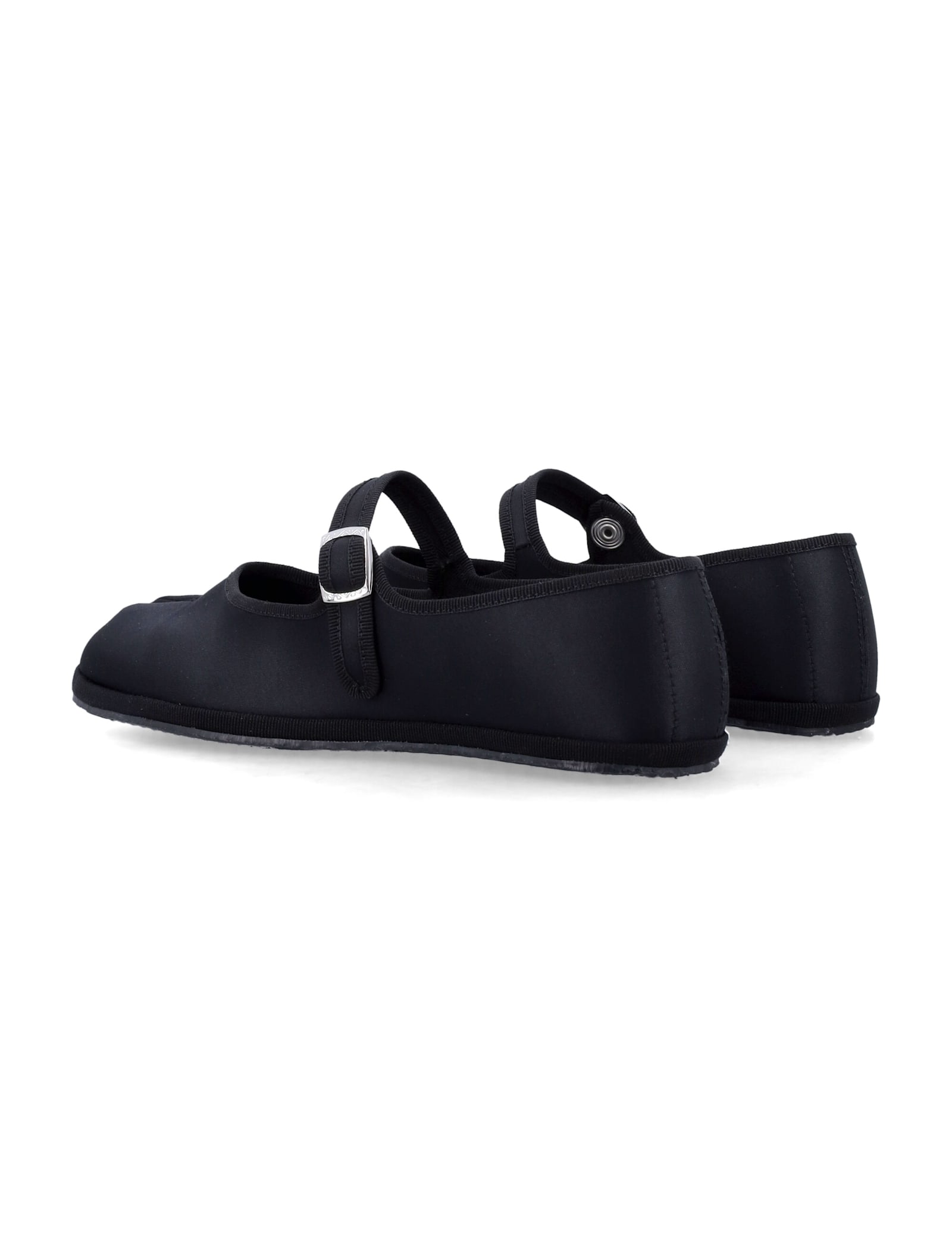 Drogheria Crivellini Fu-tabi Satin Flat In Black