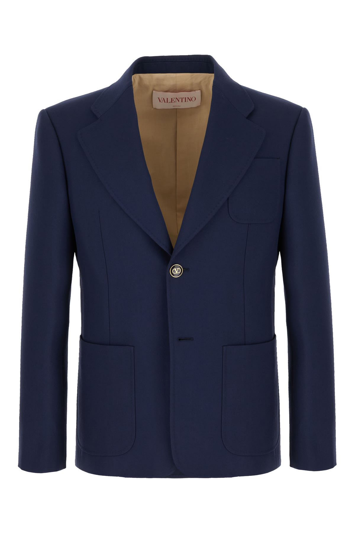 Navy Blue Wool Blazer