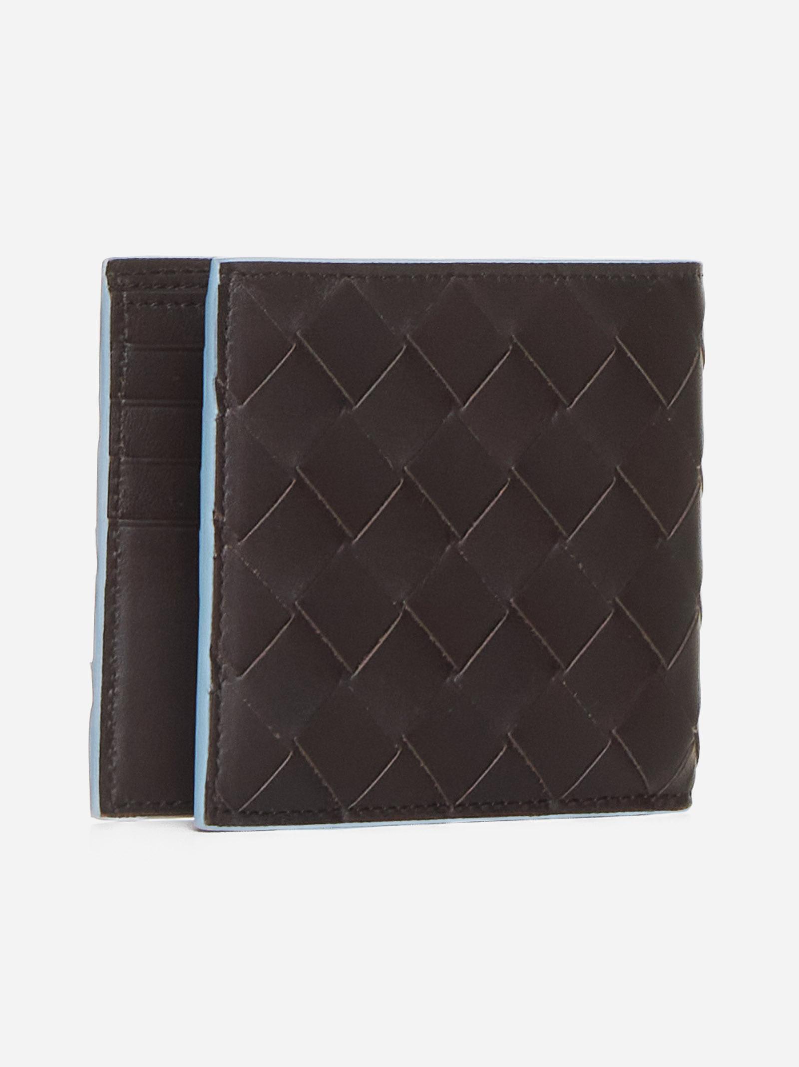 Shop Bottega Veneta Intrecciato Leather Bifold Wallet In Brown