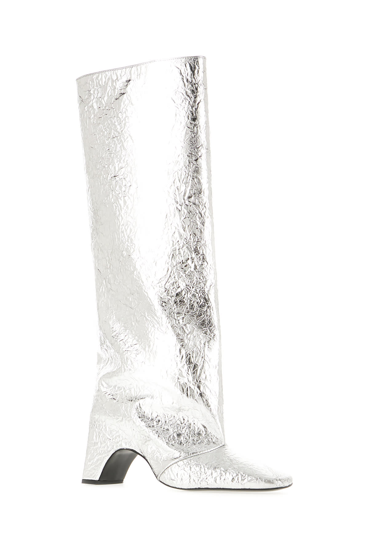 Coperni 85mm Foil Bridge Boots In Silver