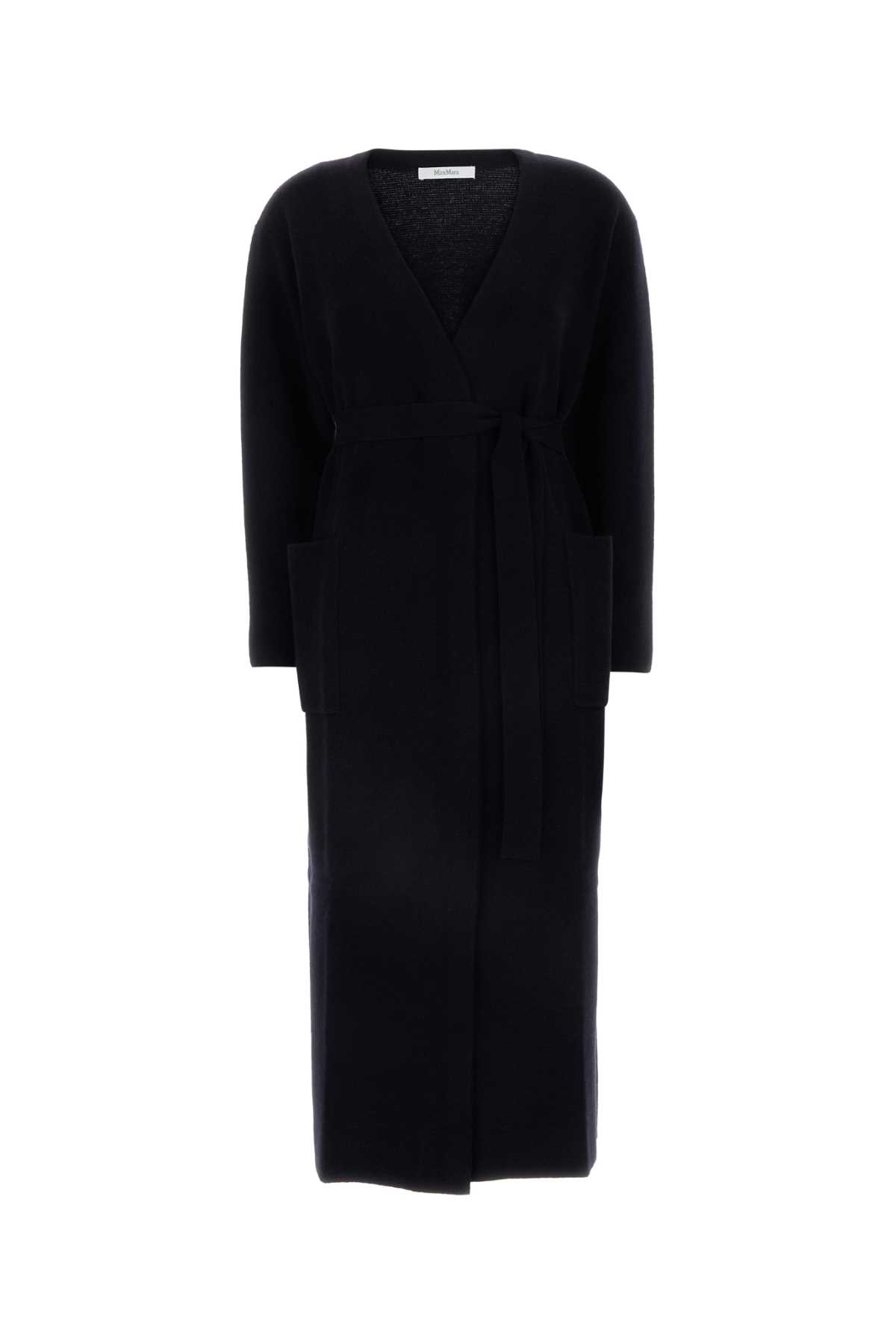 Shop Max Mara Midnight Blue Wool Blend Gestro Cardigan In Blu Marino