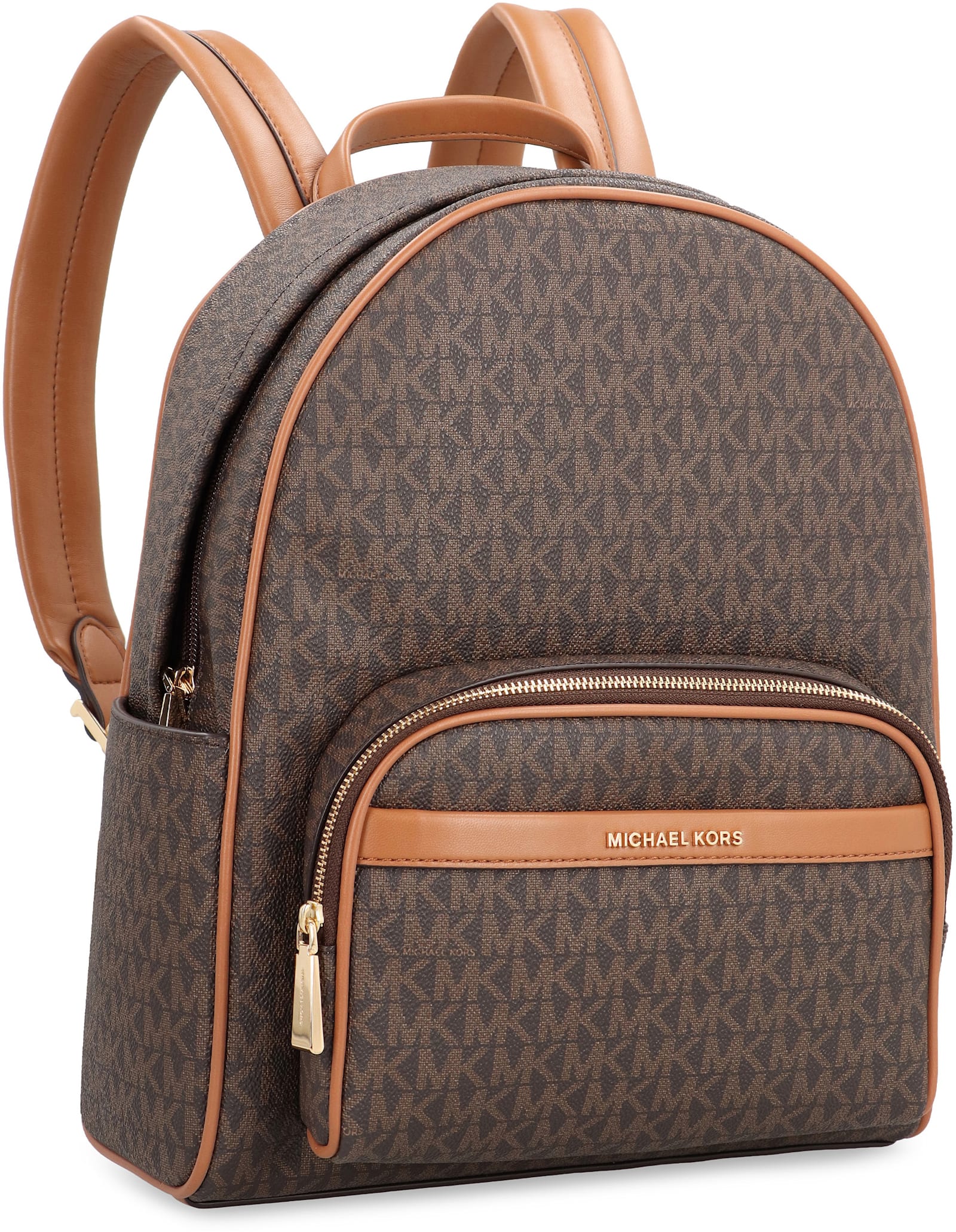 Shop Michael Michael Kors Bex Medio Coated Canvas Backpack In Brown