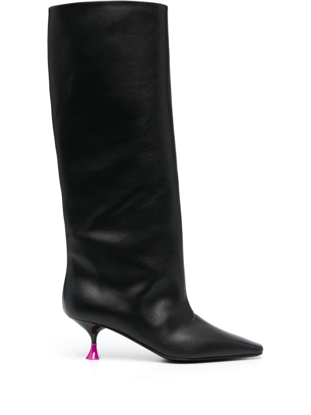 Shop 3juin Anita High Boots In Cris Oxford Black