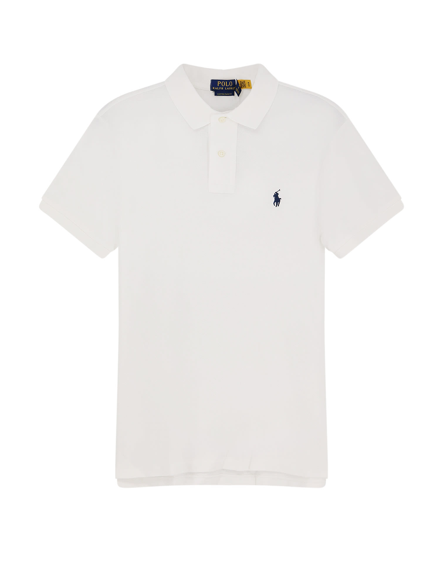 Polo Ralph Lauren Cotton Polo Shirt With Frontal Embroidered Logo In White