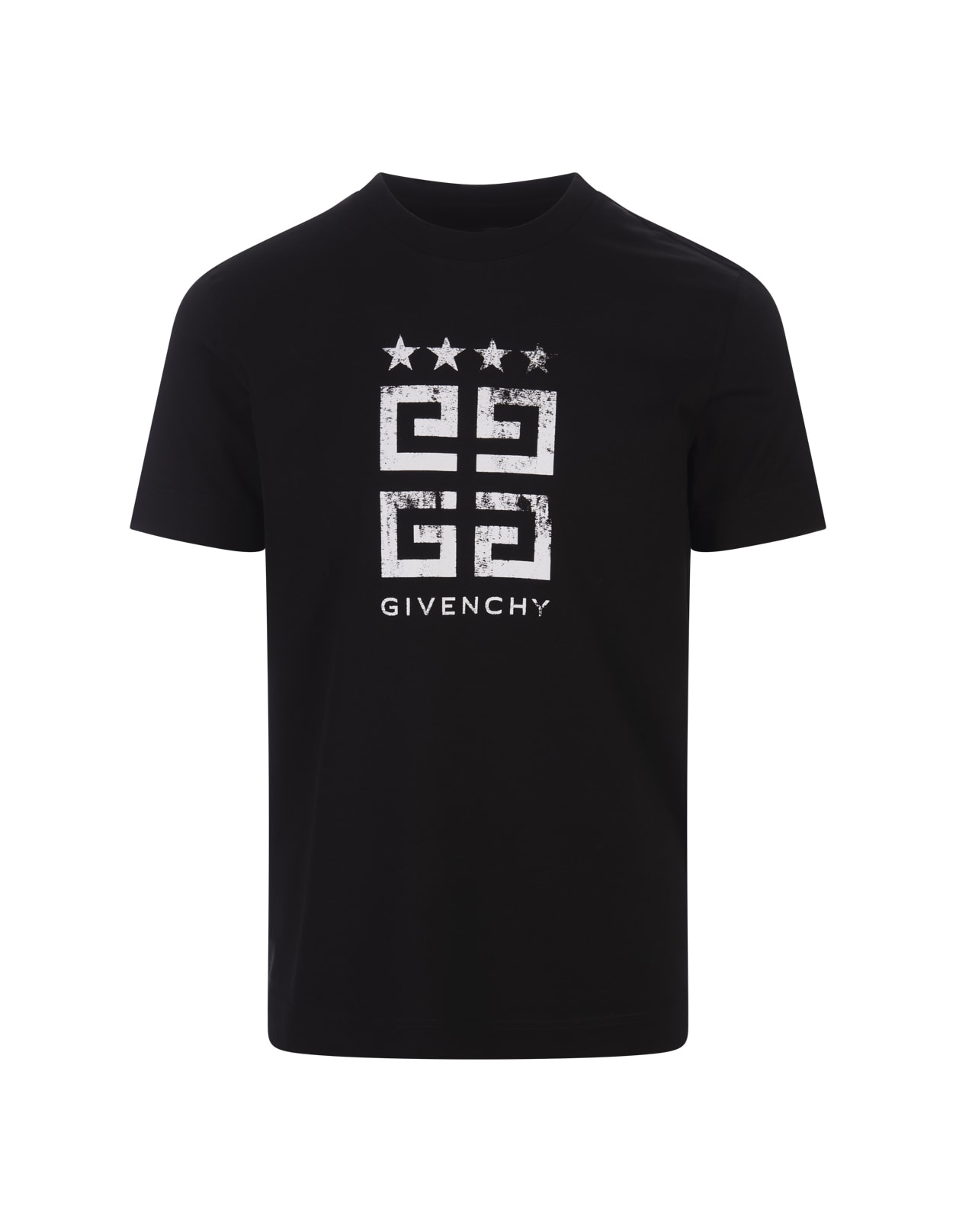 Givenchy 4g Stars Slim T-shirt In Black Cotton