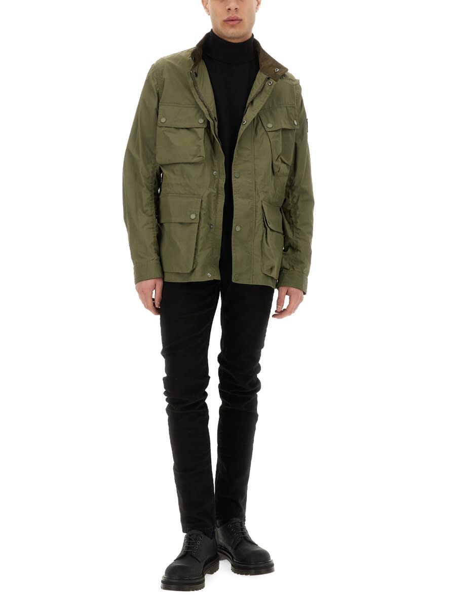 Belstaff Fieldmaster Utility Jacket Adjustable Cuffs In Green