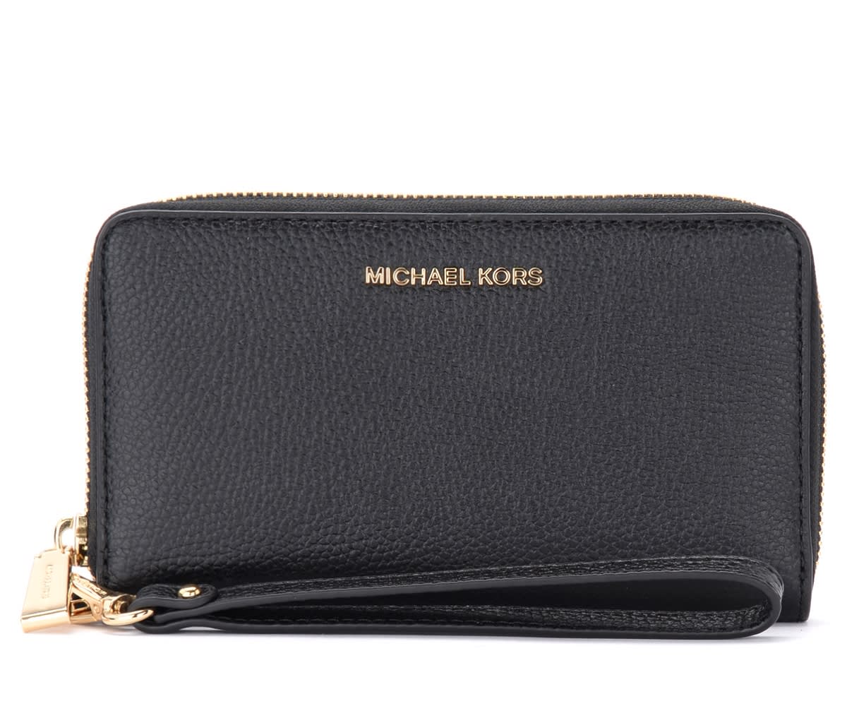 Michael Kors Black Wrist Wallet With Smartphone Holder