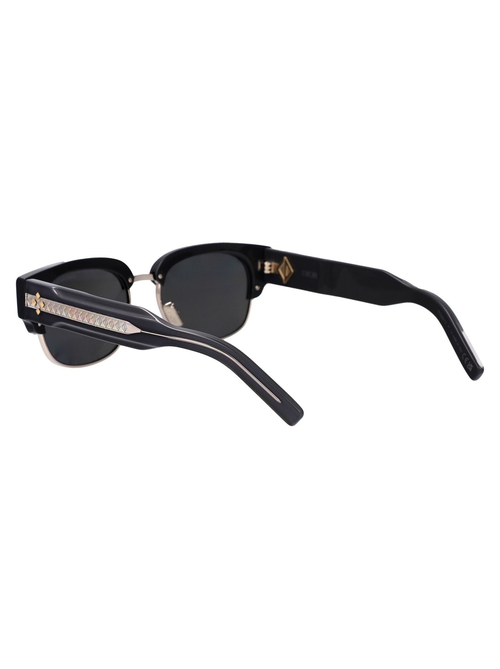 Shop Dior Cd Diamond C1u Sunglasses In 45a4 Grey/other / Smoke Mirror