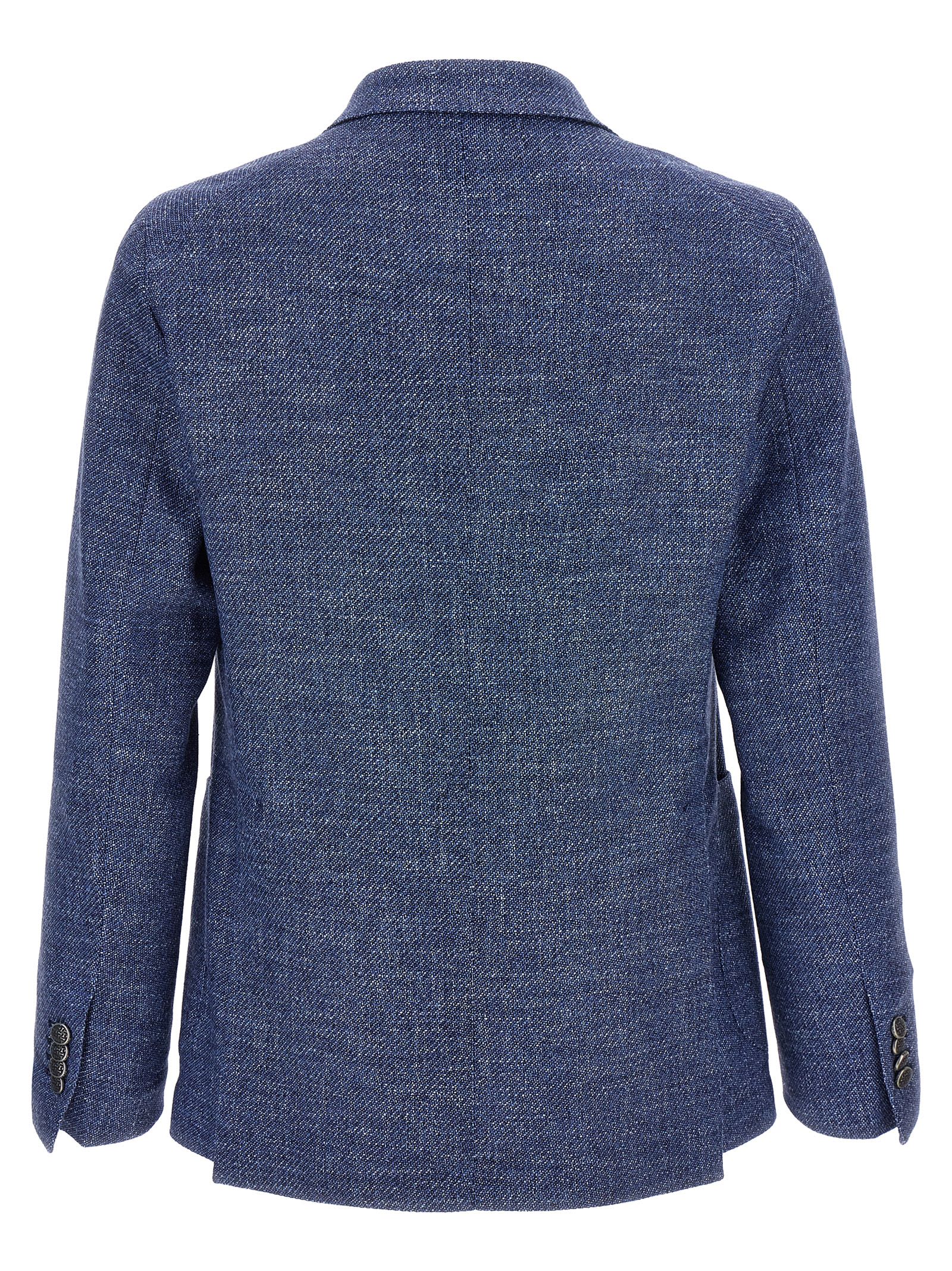 Tagliatore Unstructured Single-breasted Jacket In Light Blue