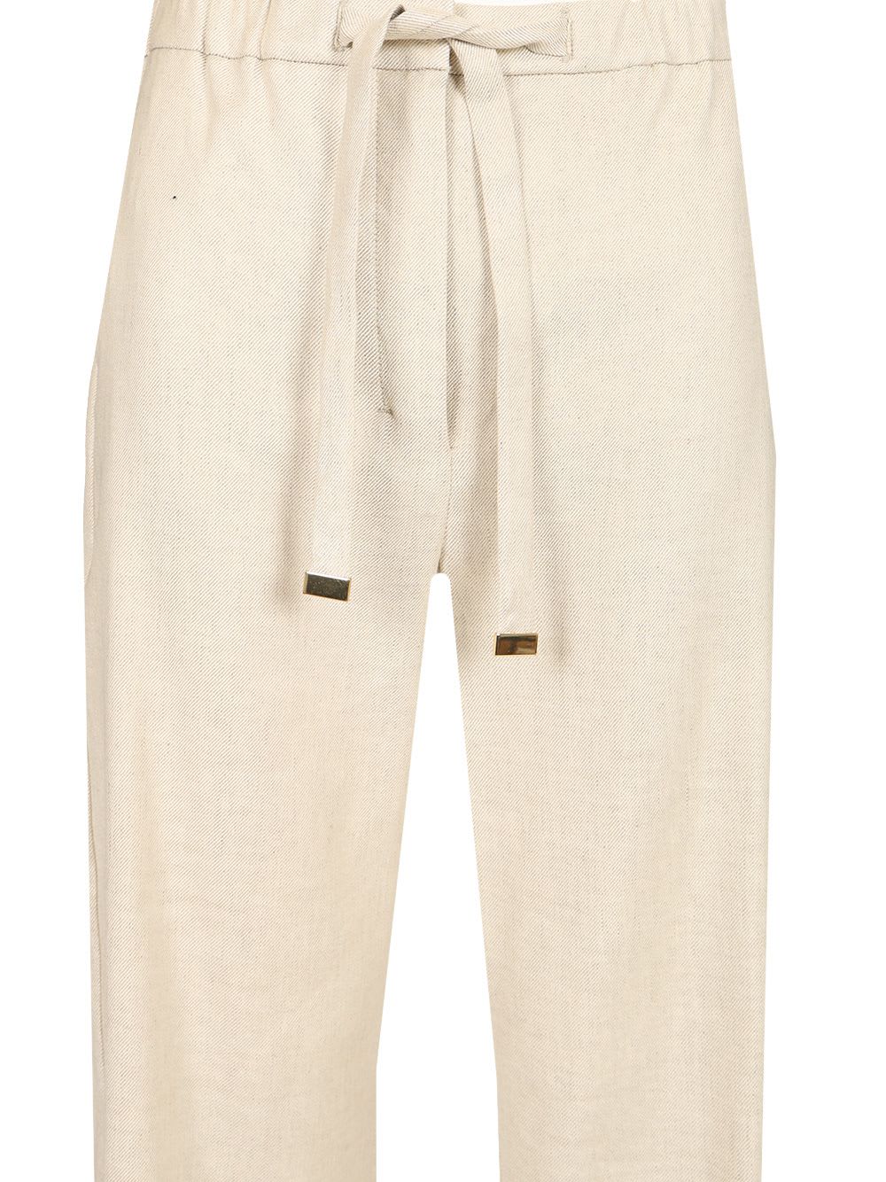 'S MAX MARA LINEN DRAWSTRING TROUSERS