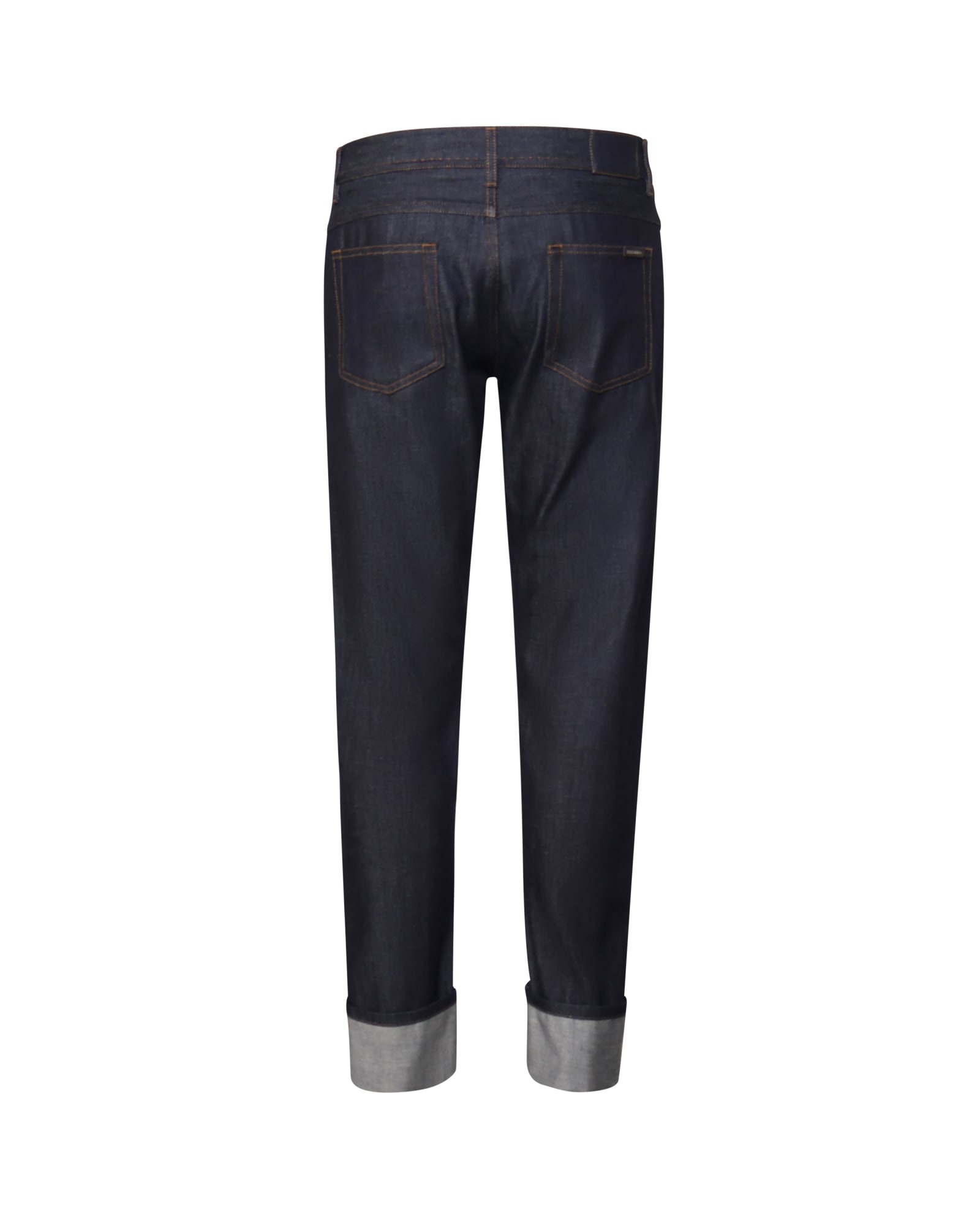 Shop Dolce & Gabbana Denim Pants In Dark Denim