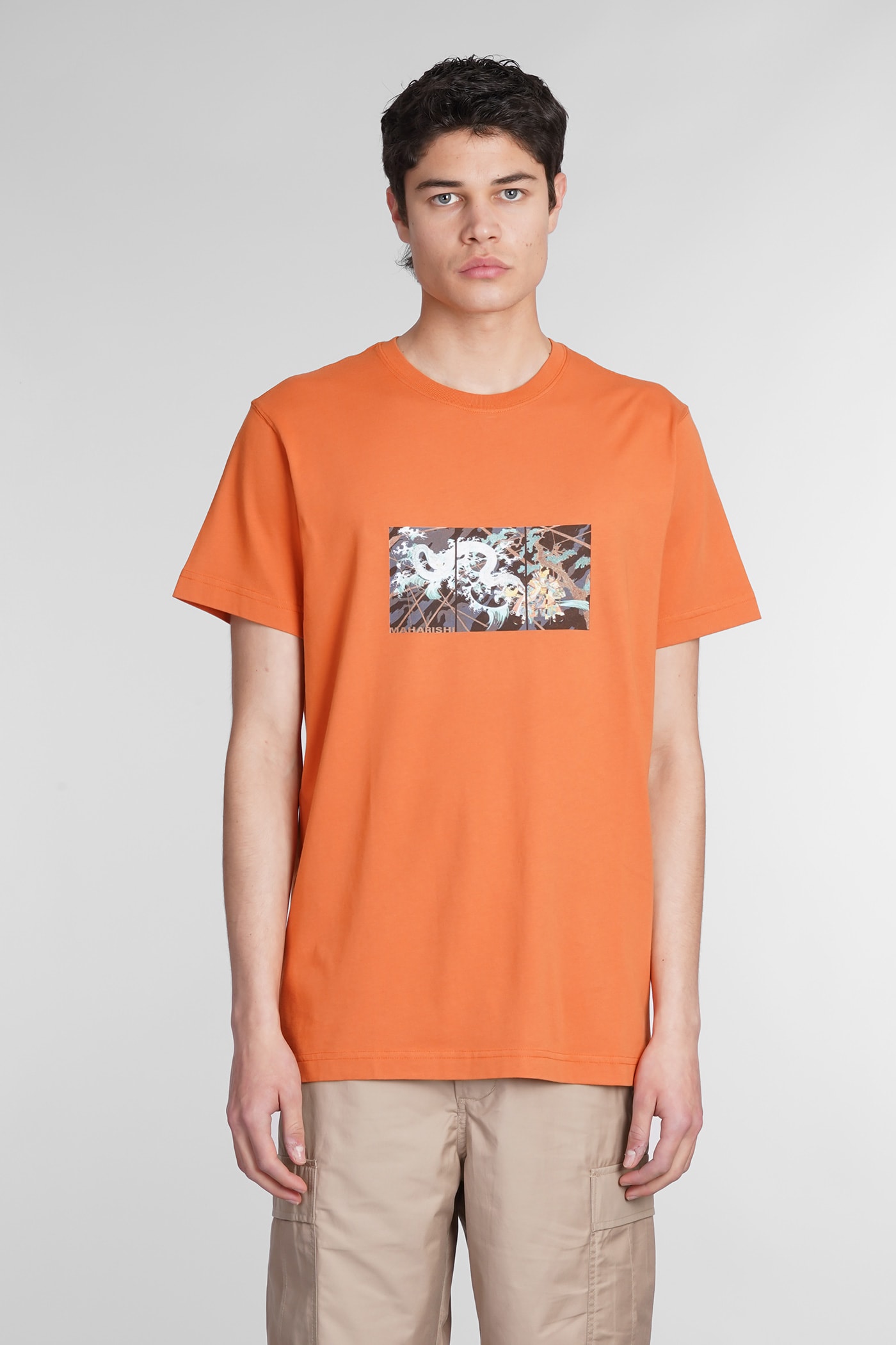 Maharishi T-shirt In Orange Cotton