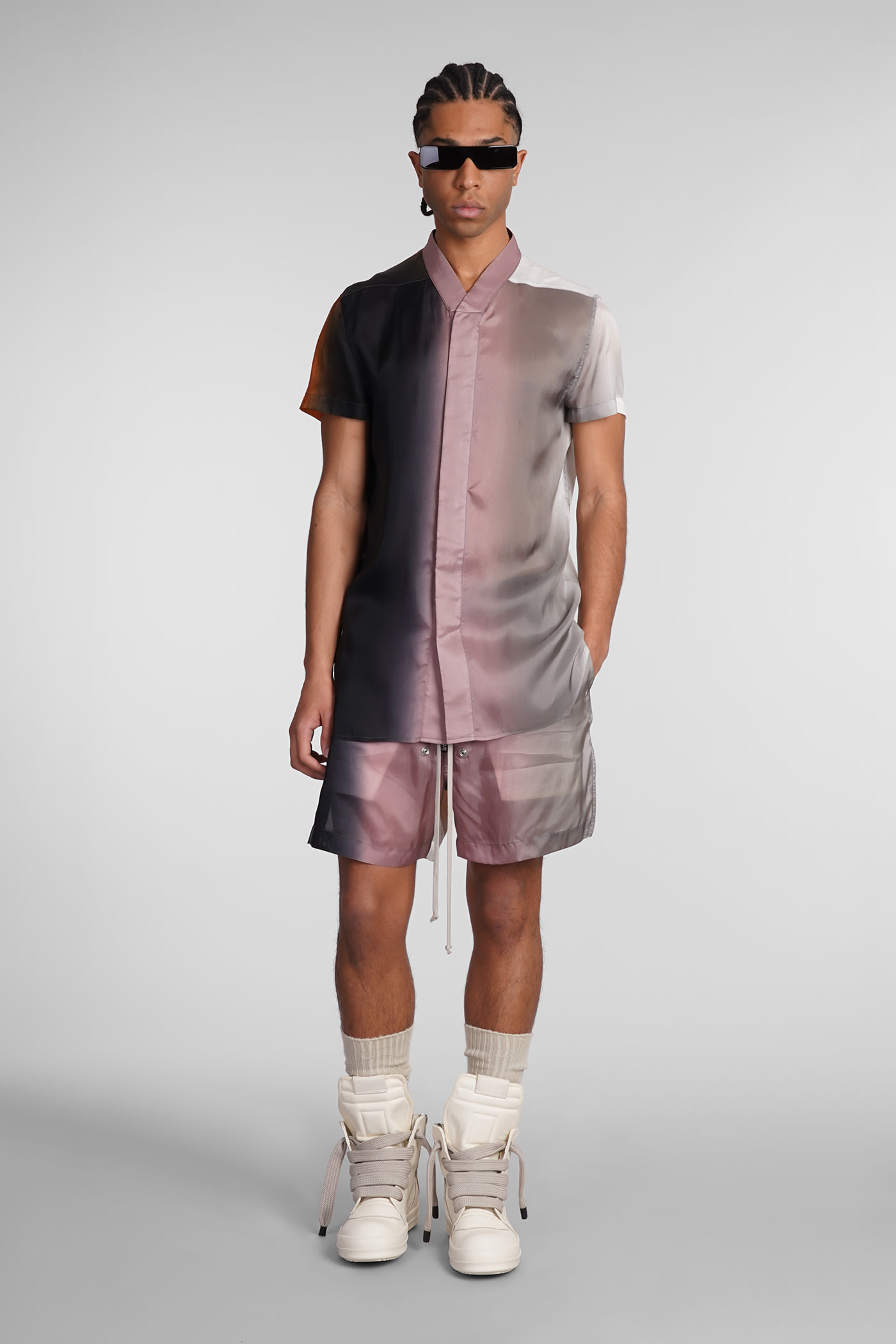Shop Rick Owens Bela Boxers Shorts In Multicolor Polyamide Polyester In Multicolour