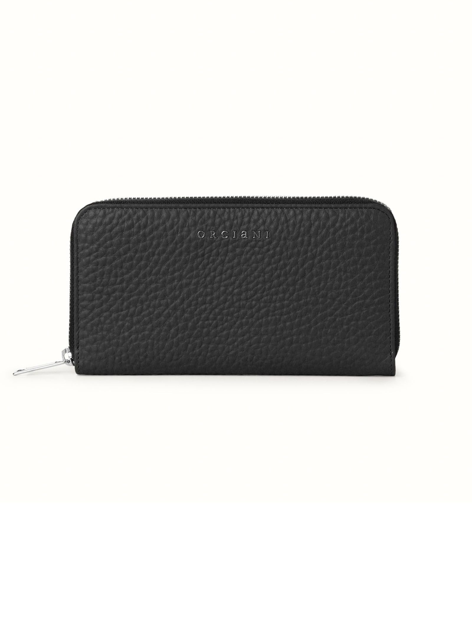 ORCIANI ZIP AROUND SOFT LEATHER WALLET 