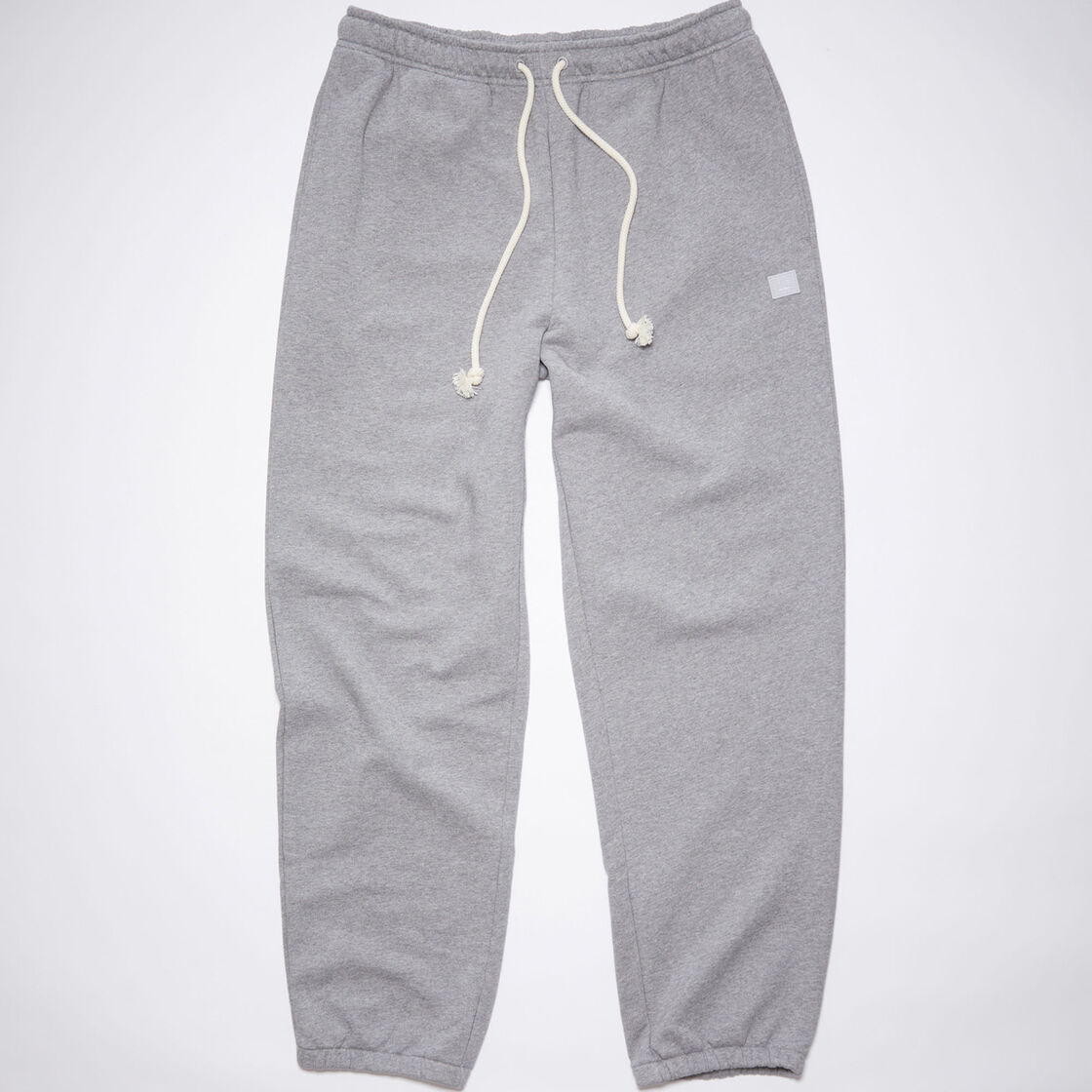 Acne Studios Fleece Sweatpants In Light Grey Melange