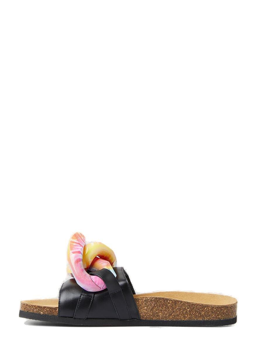 Jw Anderson Chain-embellished Tie-dye Leather Slides In 15100