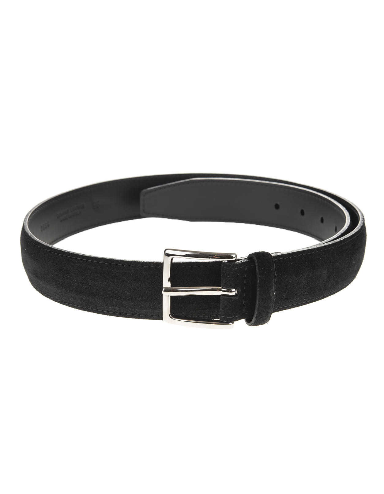 Orciani Man 3.5cm Black Cloudy Belt In Suede