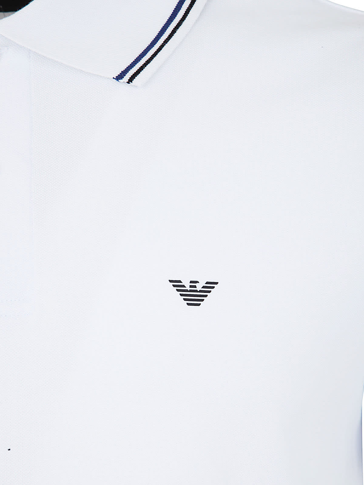 Shop Emporio Armani Polo Shirt In Optic White
