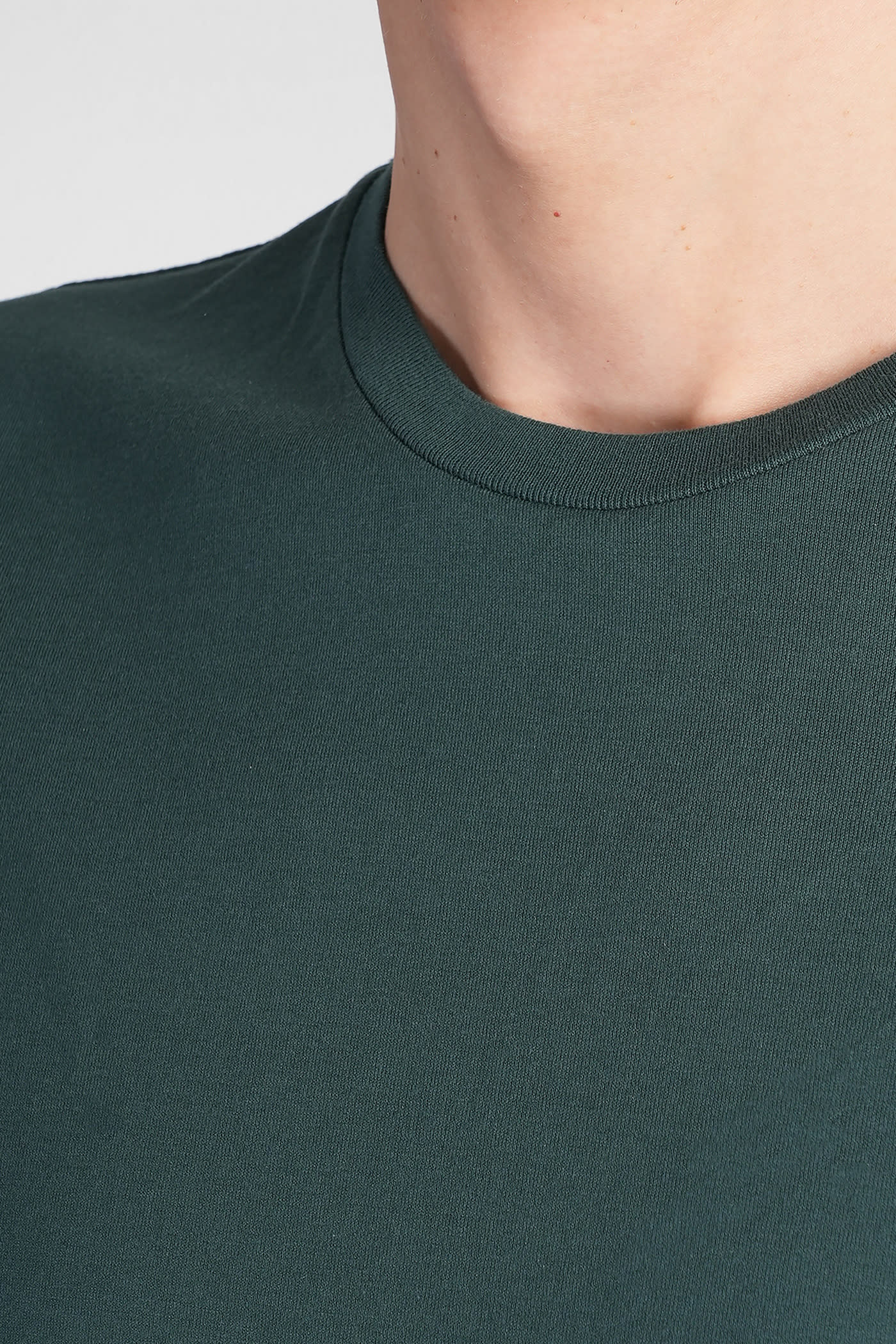 Roberto Collina Crew Neck Cotton T-shirt Clothing In Green